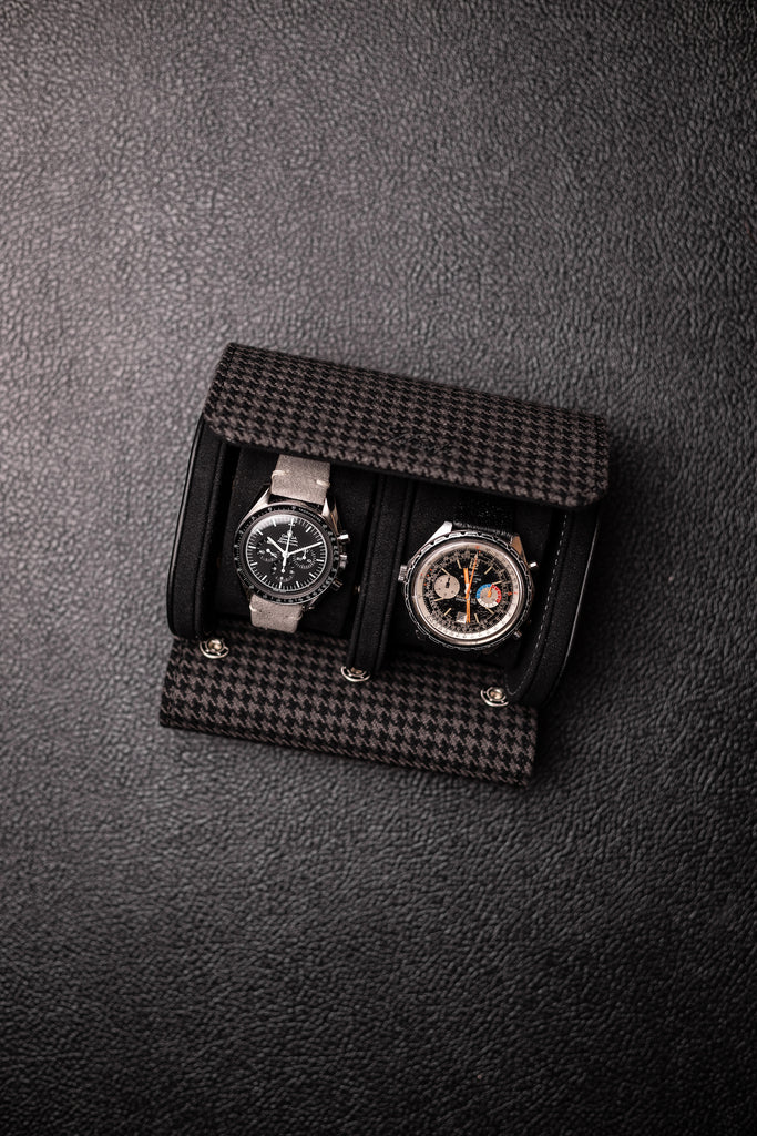 KRUK Jet Black Pepita with Black 2-Watch Case