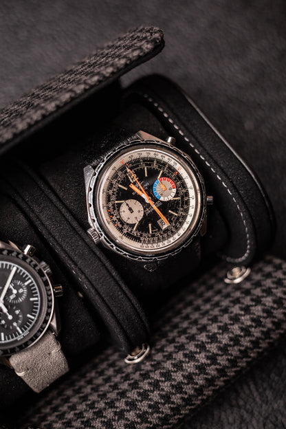 KRUK Jet Black Pepita with Black 2-Watch Case