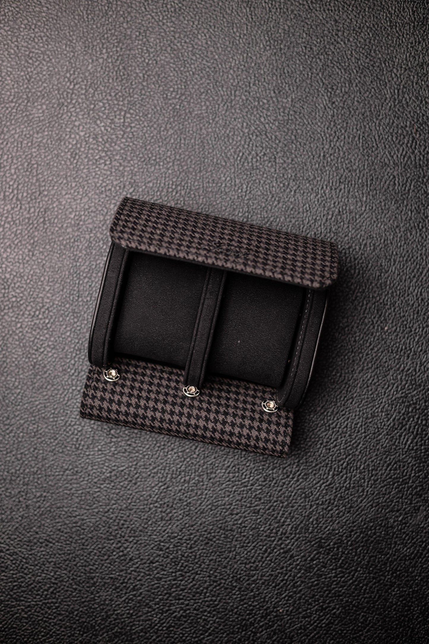 KRUK Jet Black Pepita with Black 2-Watch Case