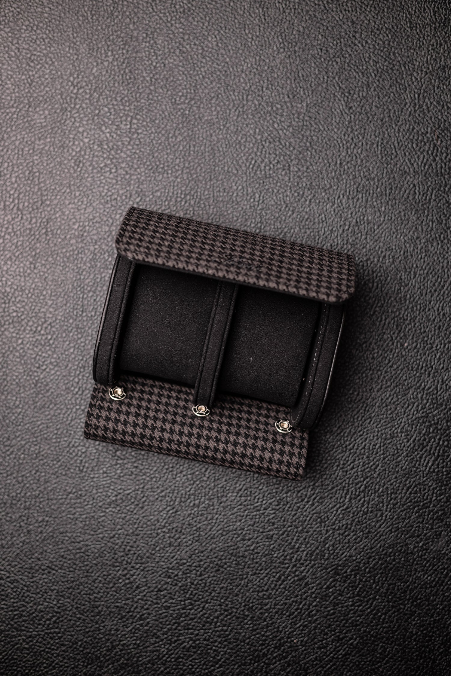 KRUK Jet Black Pepita with Black 2-Watch Case