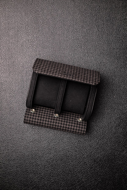 KRUK Jet Black Pepita with Black 2-Watch Case