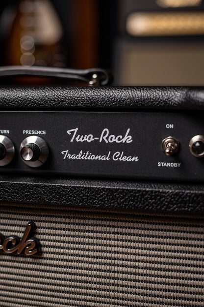 IN STOCK! Two-Rock Traditional Clean 100 Watt 1x12” Tube Combo Amp - Black Bronco, Blues Breaker Cloth, White Piping