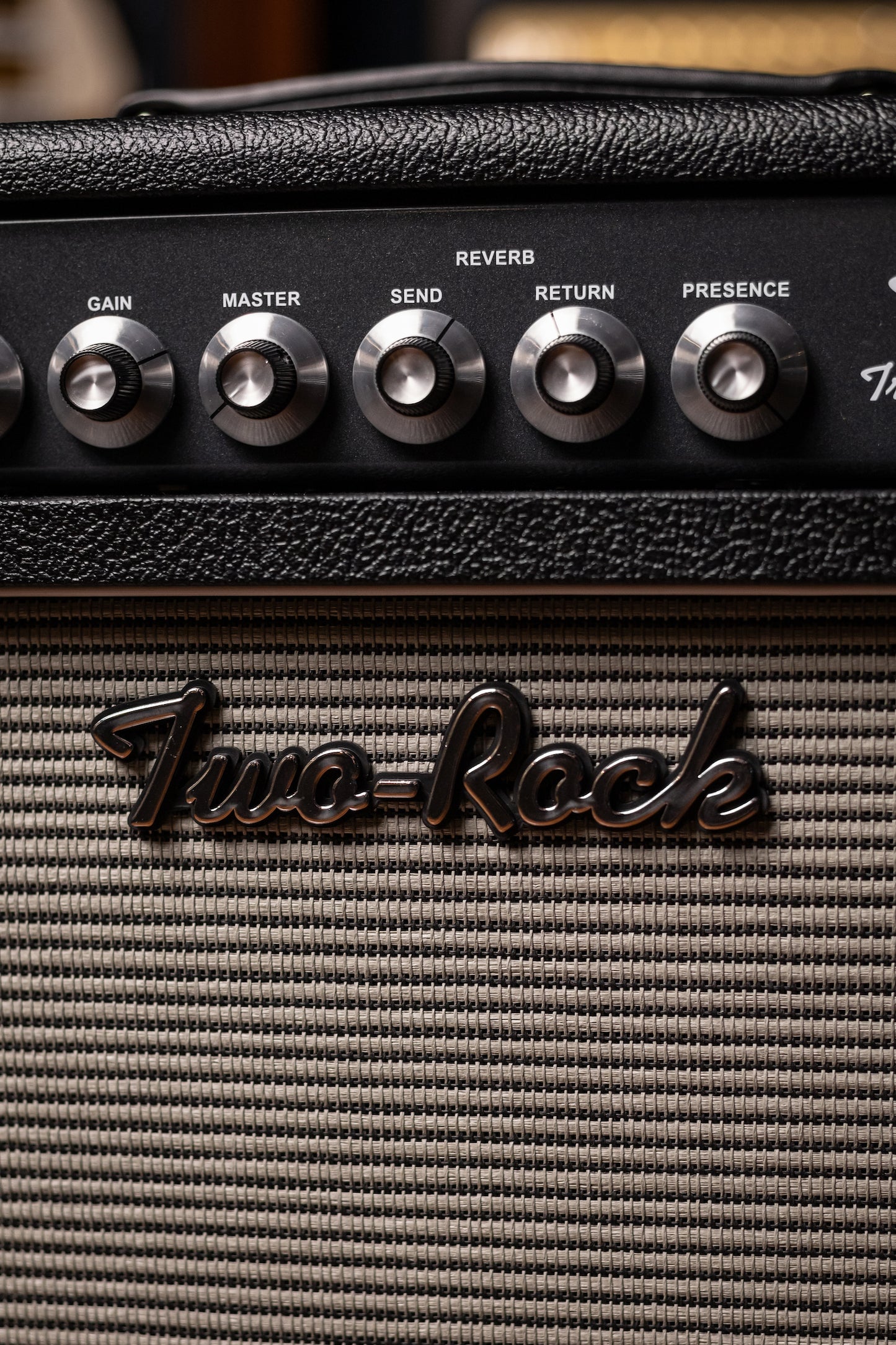 IN STOCK! Two-Rock Traditional Clean 100 Watt 1x12” Tube Combo Amp - Black Bronco, Blues Breaker Cloth, White Piping