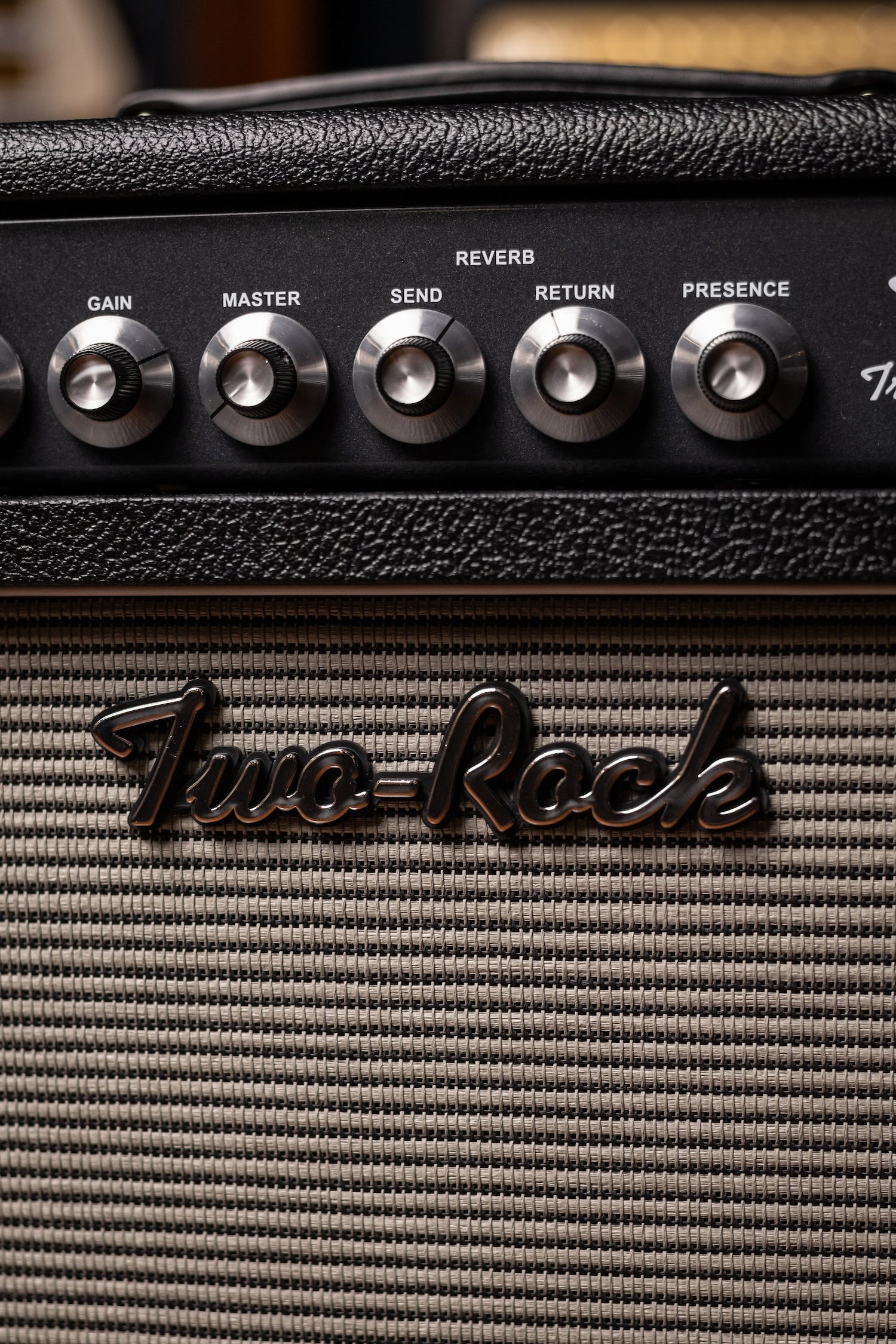 IN STOCK! Two-Rock Traditional Clean 100 Watt 1x12” Tube Combo Amp - Black Bronco, Blues Breaker Cloth, White Piping