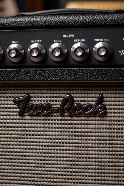 IN STOCK! Two-Rock Traditional Clean 100 Watt 1x12” Tube Combo Amp - Black Bronco, Blues Breaker Cloth, White Piping