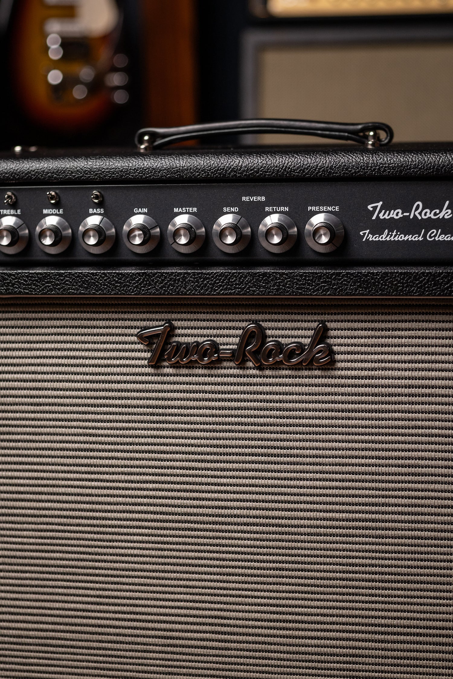 IN STOCK! Two-Rock Traditional Clean 100 Watt 1x12” Tube Combo Amp - Black Bronco, Blues Breaker Cloth, White Piping