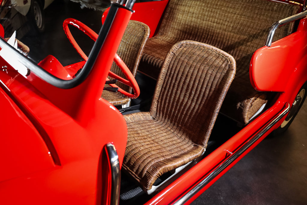 1963 Fiat 600 “Jolly" | Red and Tan Wicker