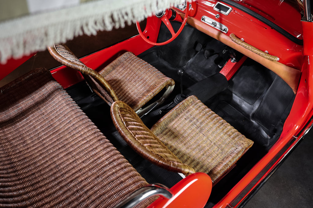 1963 Fiat 600 “Jolly" | Red and Tan Wicker