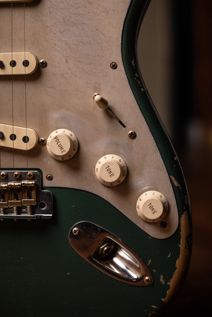 Fender Custom Shop Limited Edition '59 Stratocaster Heavy Relic Electric Guitar - Aged Sherwood Green Metallic