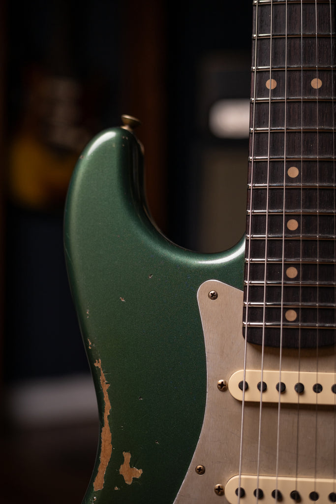 Fender Custom Shop Limited Edition '59 Stratocaster Heavy Relic Electric Guitar - Aged Sherwood Green Metallic