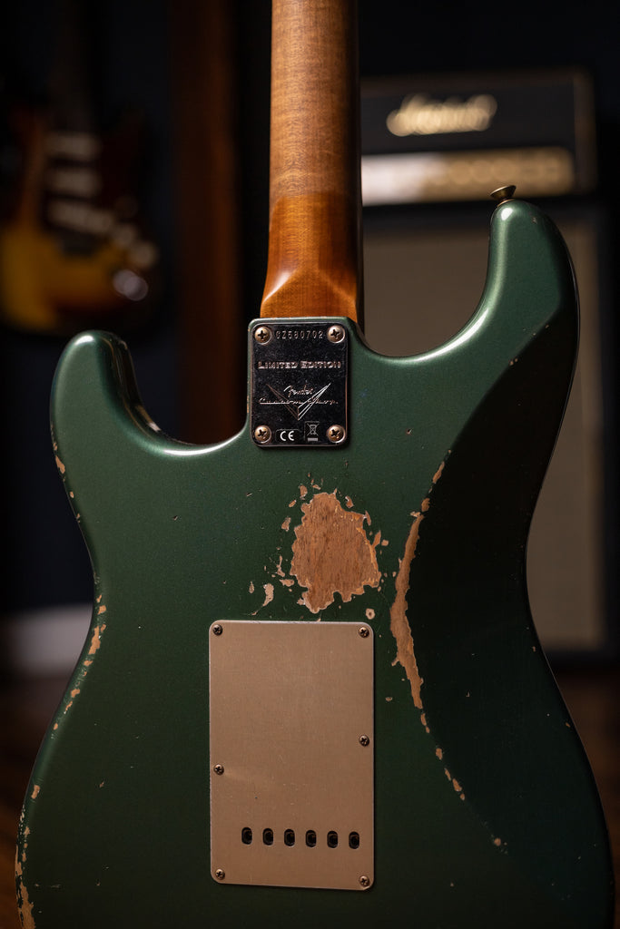 Fender Custom Shop Limited Edition '59 Stratocaster Heavy Relic Electric Guitar - Aged Sherwood Green Metallic