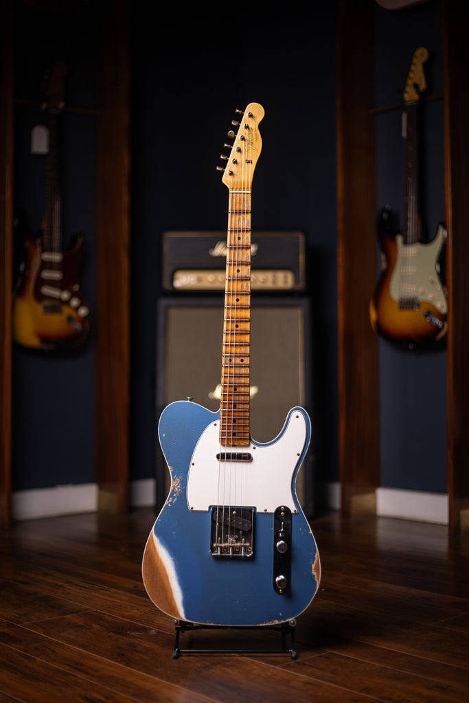 Fender Custom Shop 1965 Telecaster Custom Heavy Relic Electric Guitar - Aged Lake Placid Blue