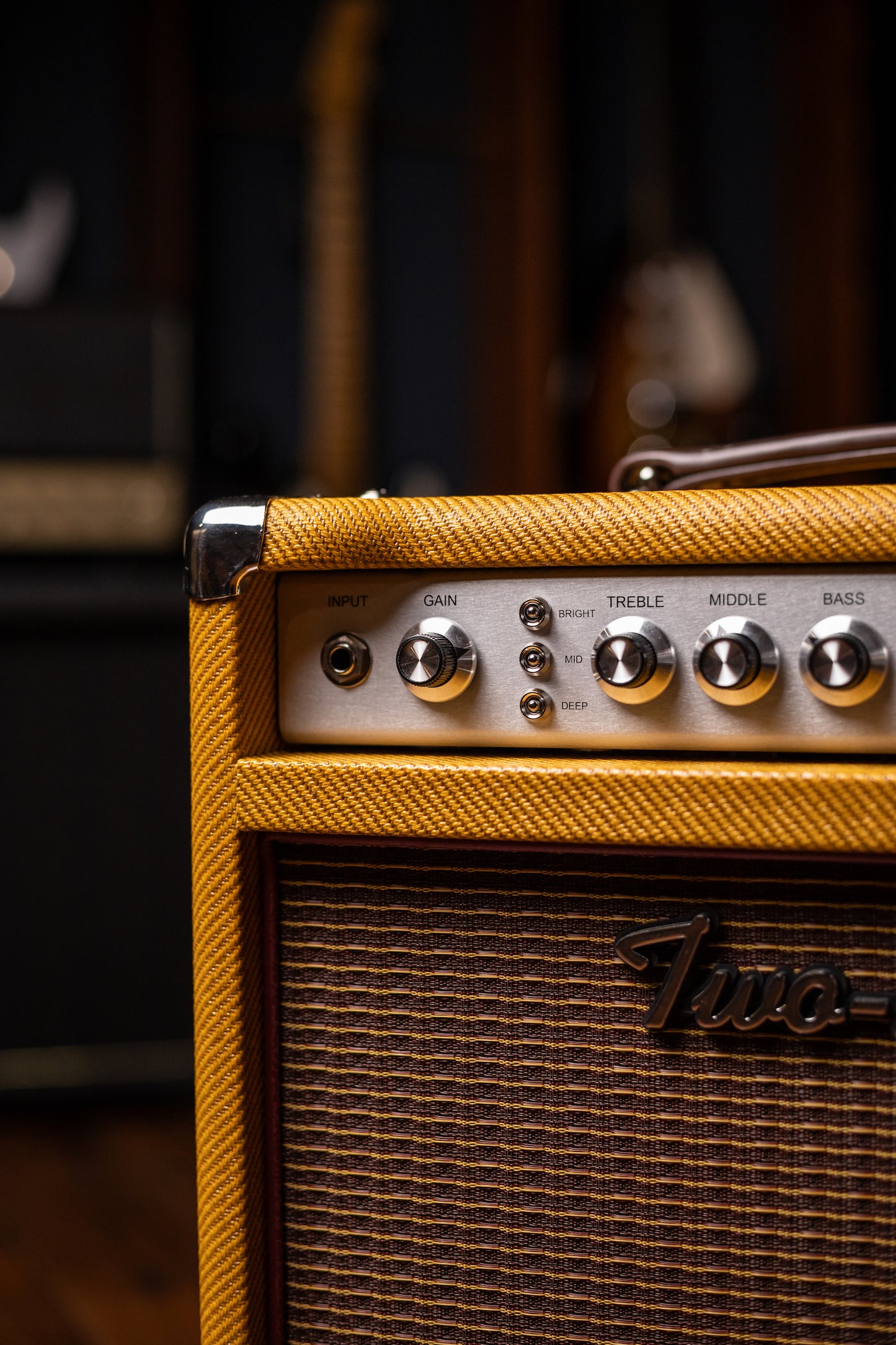 IN STOCK! Two-Rock Studio Signature 35 Watt Combo Amp - Lacquered Amber Tweed, Oxblood Stripe Cloth, Maroon Piping
