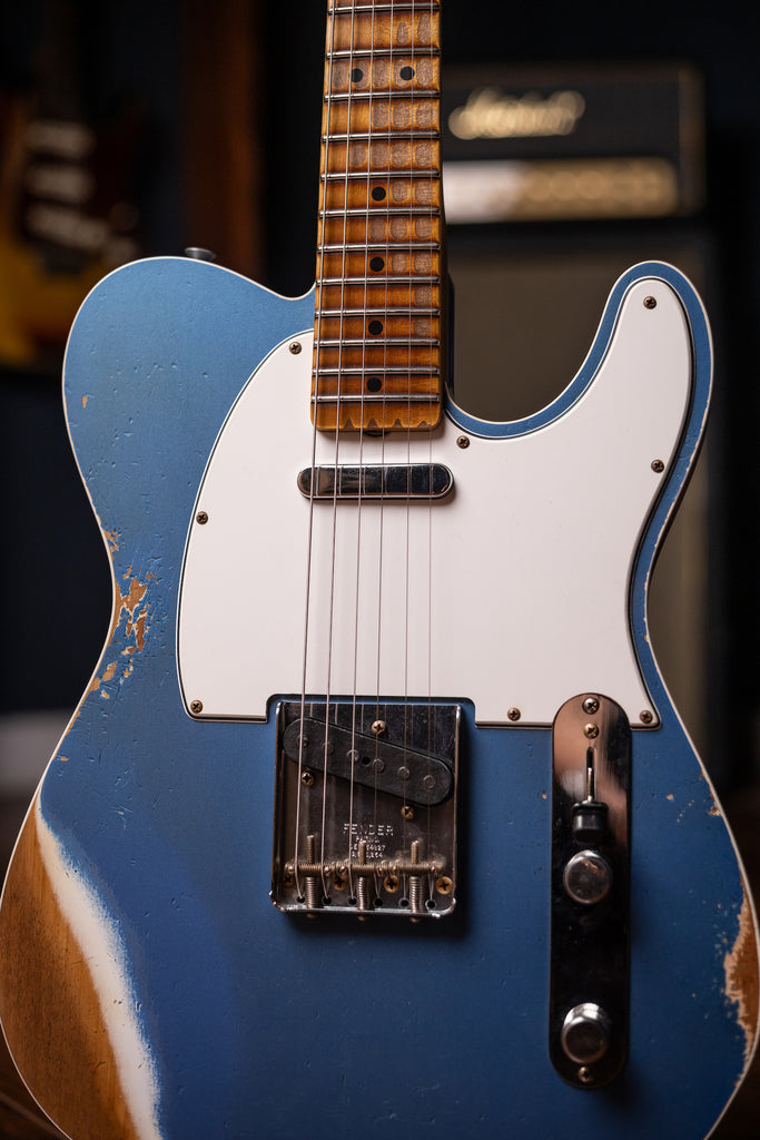 Fender Custom Shop 1965 Telecaster Custom Heavy Relic Electric Guitar - Aged Lake Placid Blue