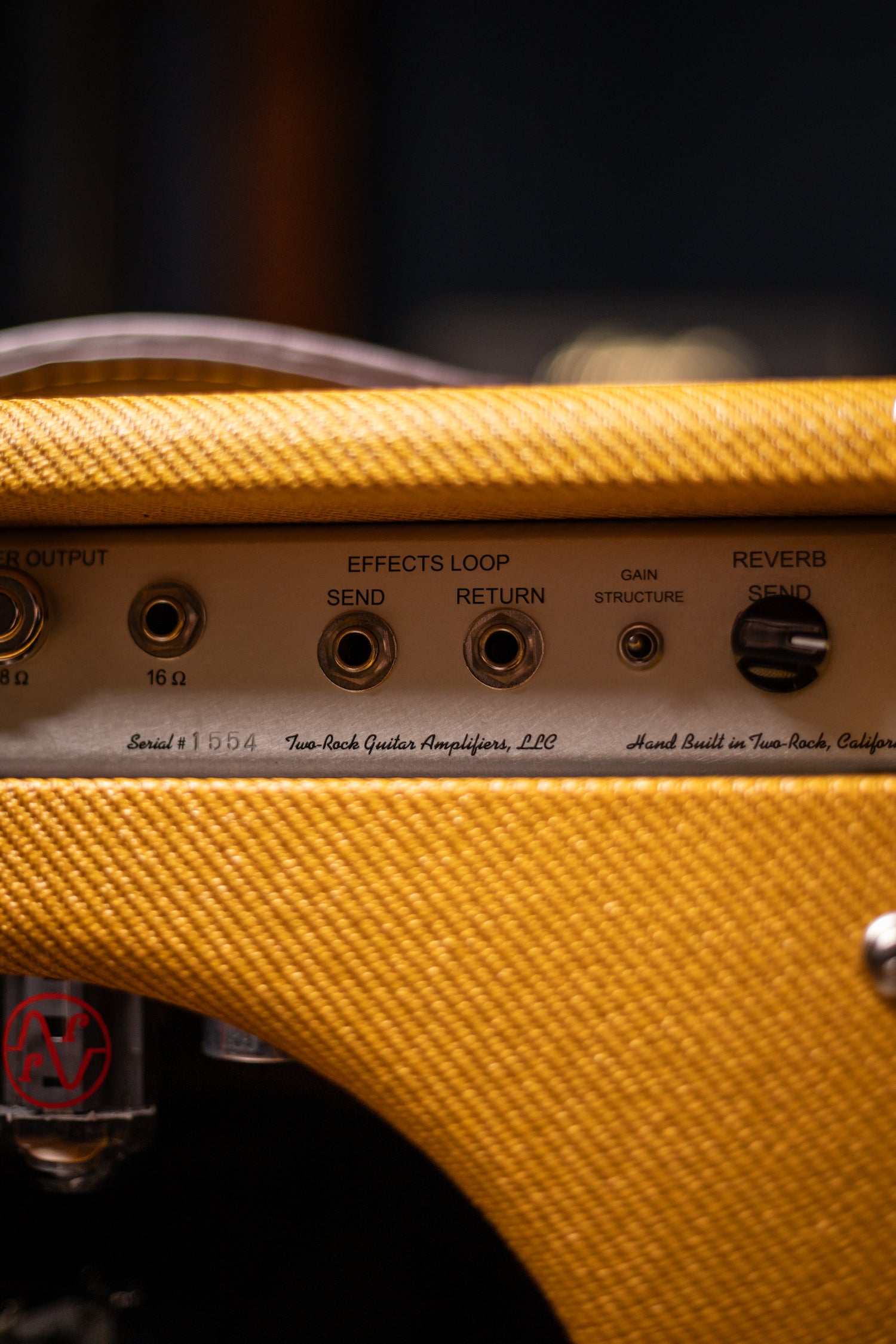 IN STOCK! Two-Rock Studio Signature 35 Watt Combo Amp - Lacquered Amber Tweed, Oxblood Stripe Cloth, Maroon Piping