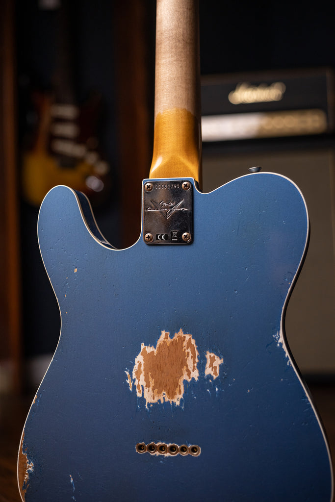 Fender Custom Shop 1965 Telecaster Custom Heavy Relic Electric Guitar - Aged Lake Placid Blue