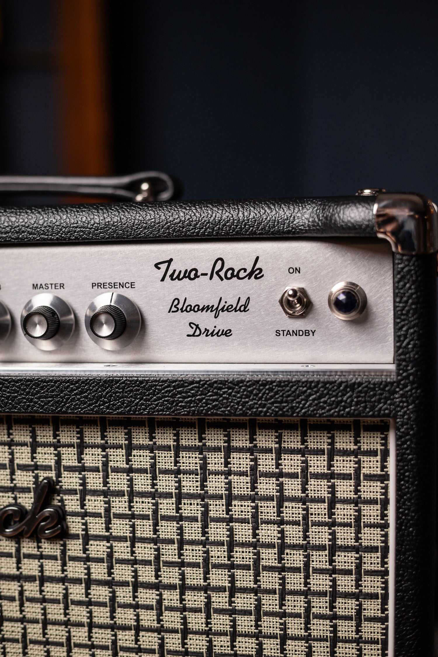 IN-STOCK! - Two-Rock Bloomfield Drive 100/50w Tube Head and Cabinet - Black Bronco Tolex, Large Checked Cloth, White Piping