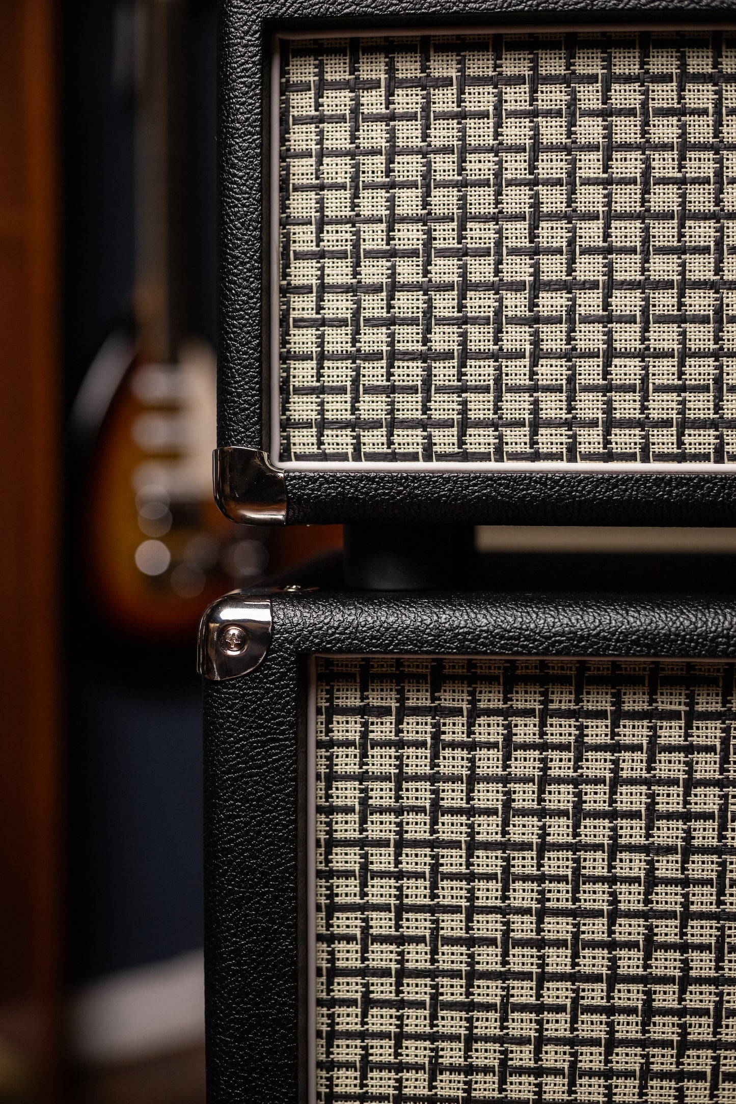 IN-STOCK! - Two-Rock Bloomfield Drive 100/50w Tube Head and Cabinet - Black Bronco Tolex, Large Checked Cloth, White Piping