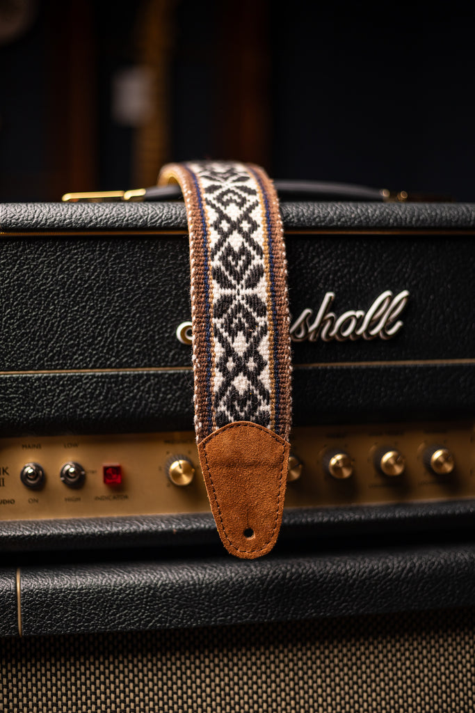 Walt Grace Vintage Wool with Tan Suede Guitar Straps