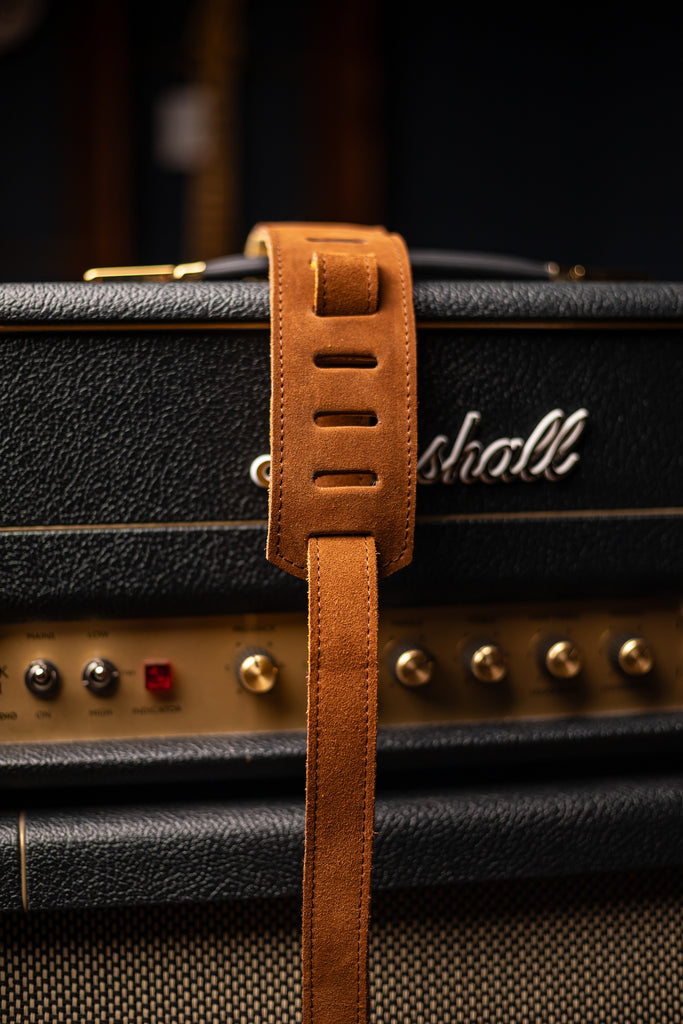 Walt Grace Vintage Wool with Tan Suede Guitar Straps