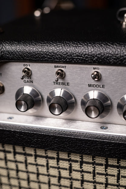 IN-STOCK! - Two-Rock Bloomfield Drive 100/50w Tube Head and Cabinet - Black Bronco Tolex, Large Checked Cloth, White Piping