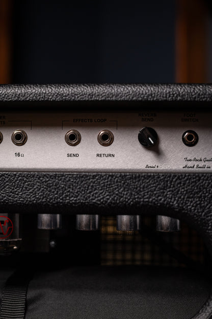 IN-STOCK! - Two-Rock Bloomfield Drive 100/50w Tube Head and Cabinet - Black Bronco Tolex, Large Checked Cloth, White Piping