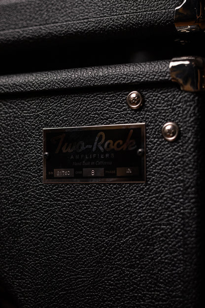 IN-STOCK! - Two-Rock Bloomfield Drive 100/50w Tube Head and Cabinet - Black Bronco Tolex, Large Checked Cloth, White Piping