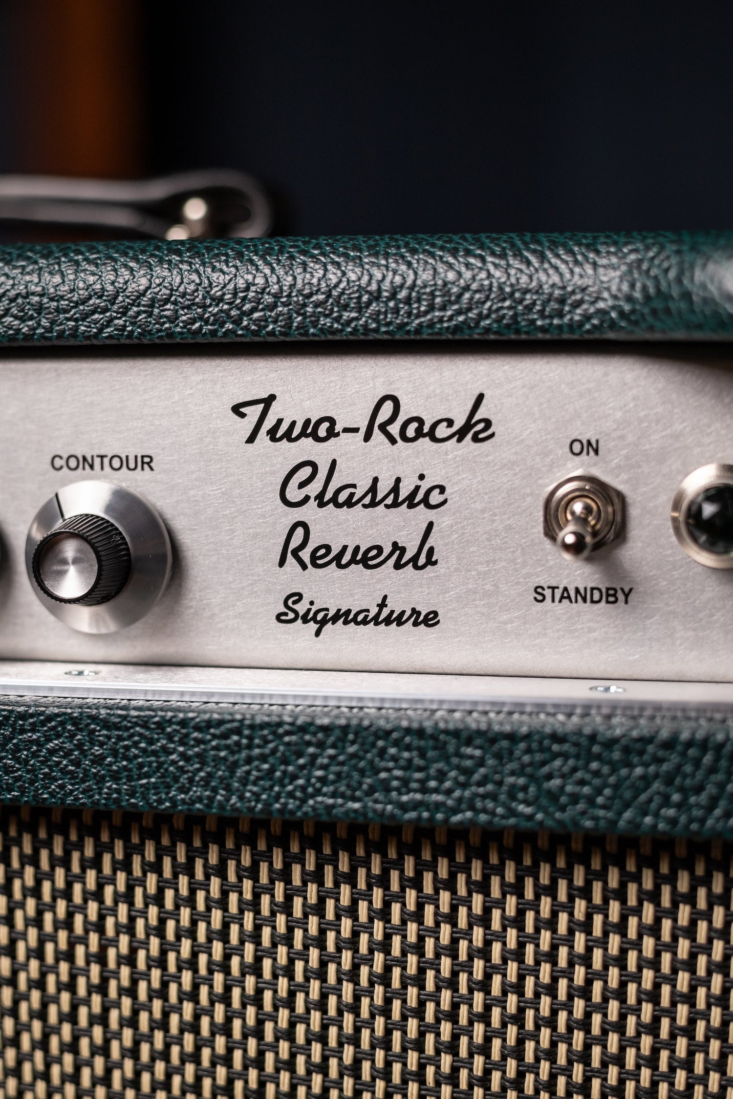 IN STOCK! Two-Rock Classic Reverb 100 Watt Head And 12-65B 2x12 Extension Cabinet - British Green, Salt & Pepper Cloth, White Piping