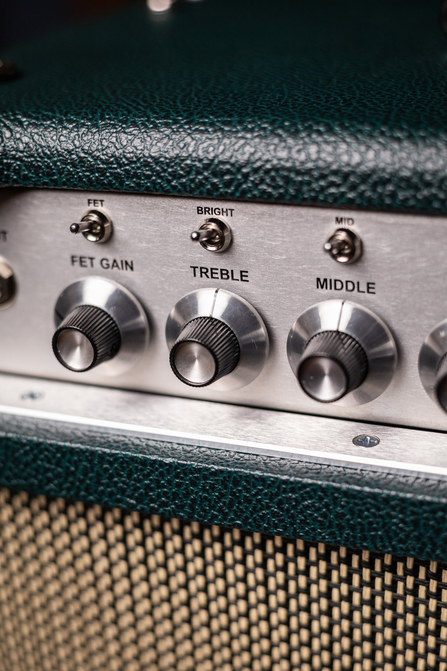 IN STOCK! Two-Rock Classic Reverb 100 Watt Head And 12-65B 2x12 Extension Cabinet - British Green, Salt & Pepper Cloth, White Piping