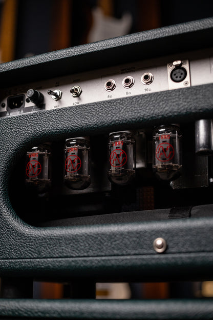 IN STOCK! Two-Rock Classic Reverb 100 Watt Head And 12-65B 2x12 Extension Cabinet - British Green, Salt & Pepper Cloth, White Piping
