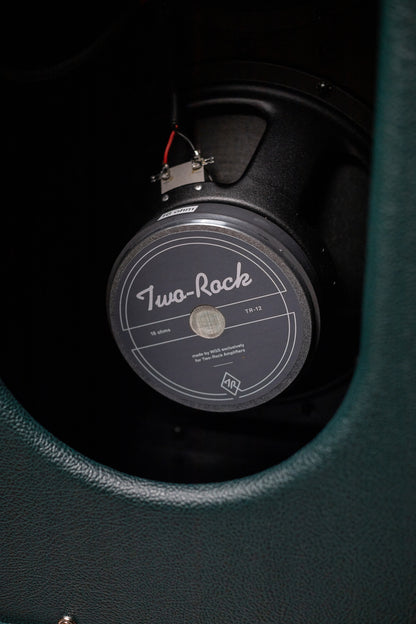 IN STOCK! Two-Rock Classic Reverb 100 Watt Head And 12-65B 2x12 Extension Cabinet - British Green, Salt & Pepper Cloth, White Piping