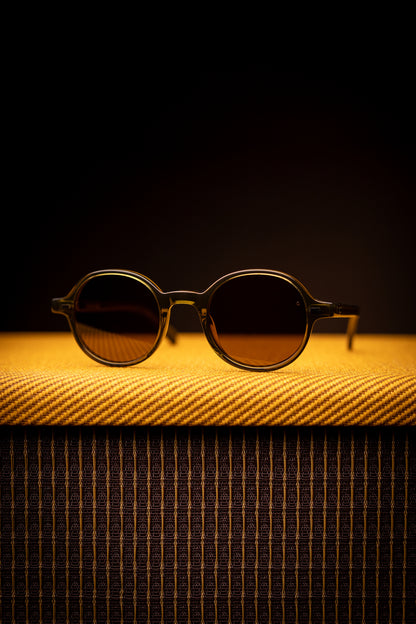 Johann Wolff Sunglasses - Gatsby in Army w/ Brown Polarized Lenses