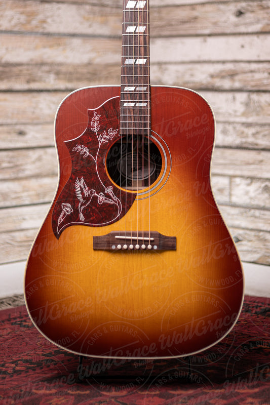 Gibson Hummingbird Studio Rosewood Acoustic Guitar - Satin Rosewood Bust