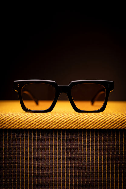 Johann Wolff Sunglasses - Anna in Black w/ Tuscan Polar Lenses