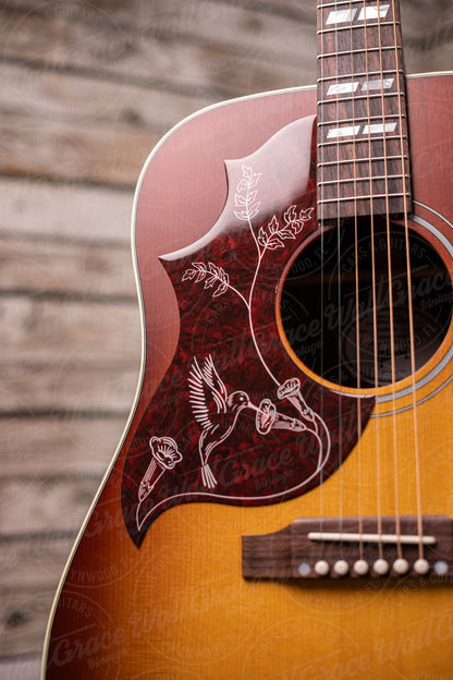Gibson Hummingbird Studio Rosewood Acoustic Guitar - Satin Rosewood Bust
