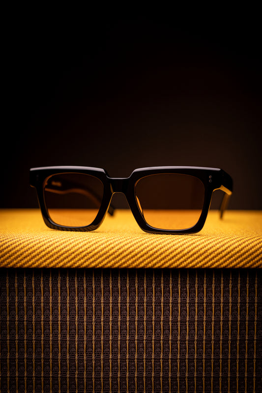 Johann Wolff Sunglasses - Anna in Black w/ Tuscan Polar Lenses