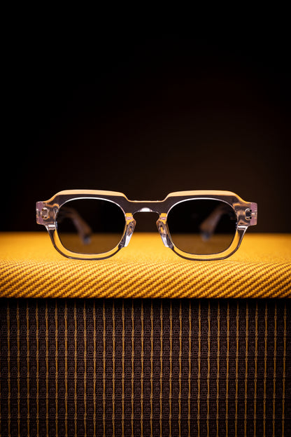 Johann Wolff Sunglasses - Bastei in Crystal w/ Blue Polarized Lenses