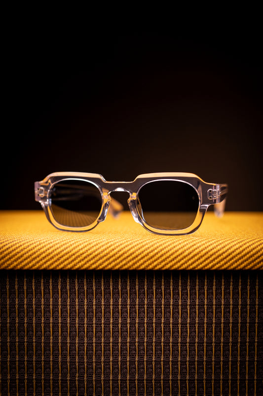 Johann Wolff Sunglasses - Bastei in Crystal w/ Blue Polarized Lenses