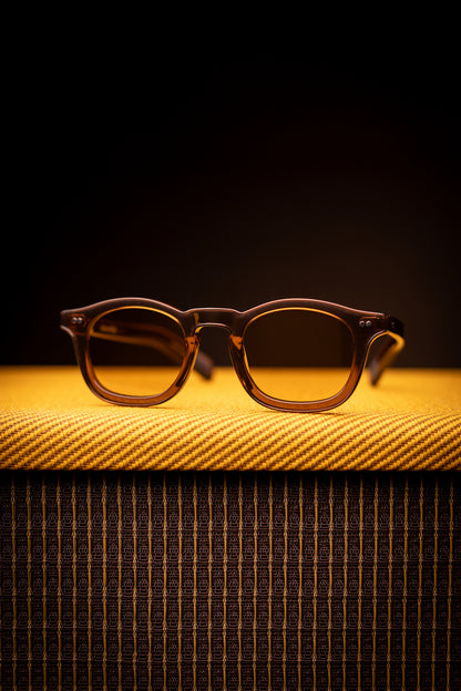 Johann Wolff Sunglasses - Carousel in Camel w/ Burnt Yellow Lenses