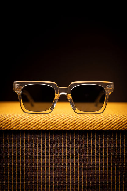 Johann Wolff Sunglasses - Anna in Chapagne w/ Blue Polarized Lenses