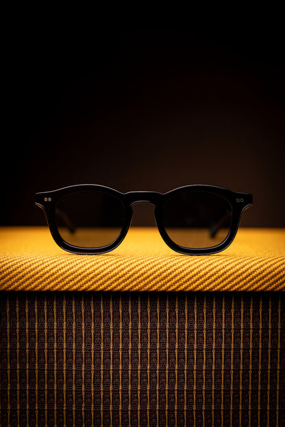 Johann Wolff Sunglasses - Carousel in Black w/ Blue Polar Lenses