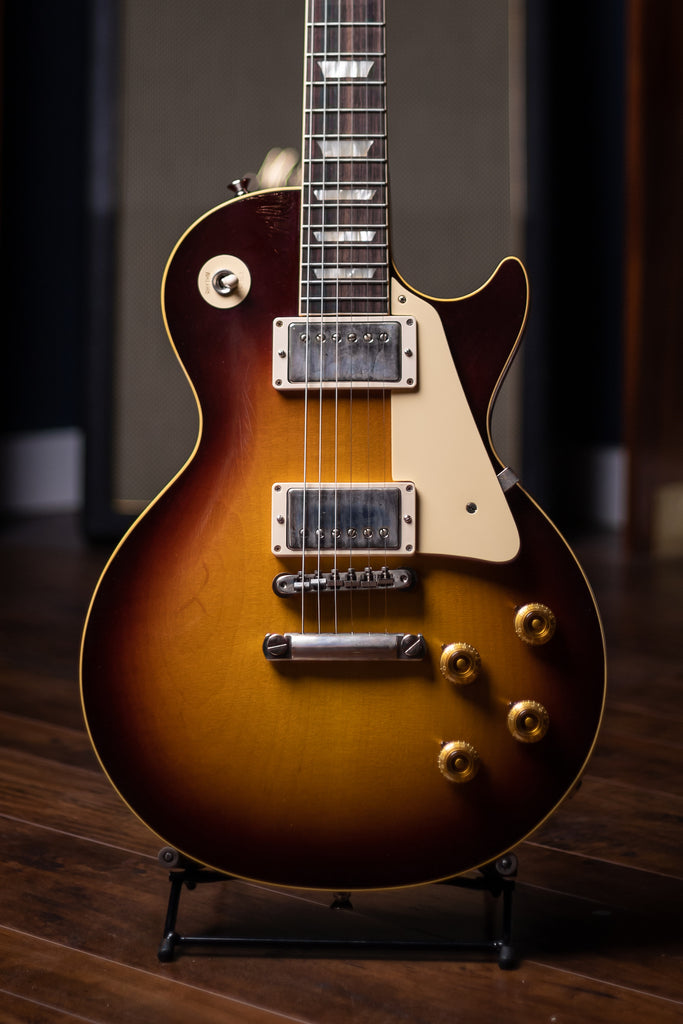 2022 Gibson Custom Shop Sergio Vallin Owned and Stage Used Les Paul Standard Reissue 1958 Murphy Lab Ultra Light Aged Electric Guitar- Bourbon Burst