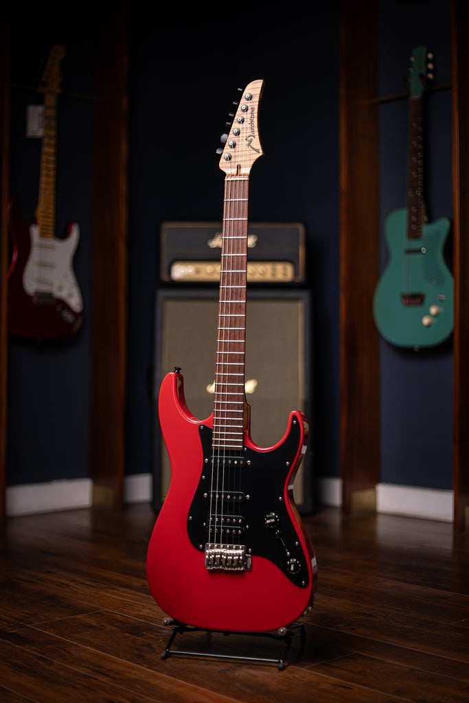 Used Marchione Vintage Tremolo Electric Guitar - Red With Original