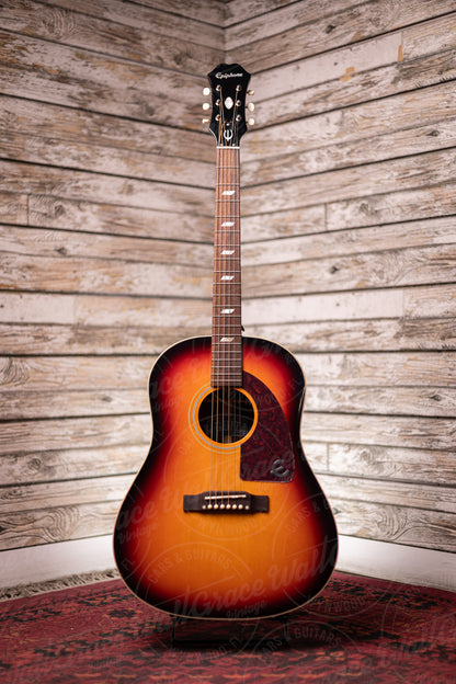 Epiphone Masterbilt Texan Acoustic-Electric Guitar - Faded Cherry Aged