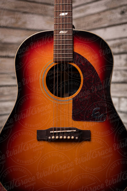 Epiphone Masterbilt Texan Acoustic-Electric Guitar - Faded Cherry Aged