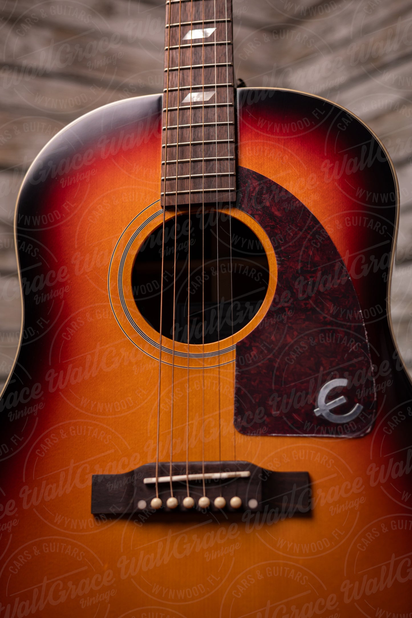 Epiphone Masterbilt Texan Acoustic-Electric Guitar - Faded Cherry Aged