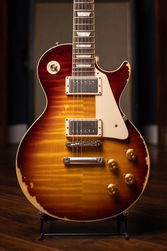 2014 Gibson Les Paul 1959 Reissue Electric Guitar - Heavy Aged Sunburst