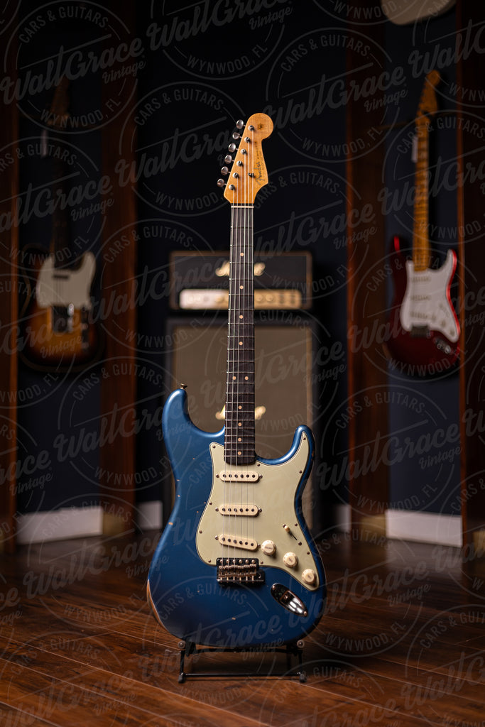 Fender Custom Shop Limited Edition 1963 Stratocaster Relic Aged Electric Guitar - Lake Placid Blue