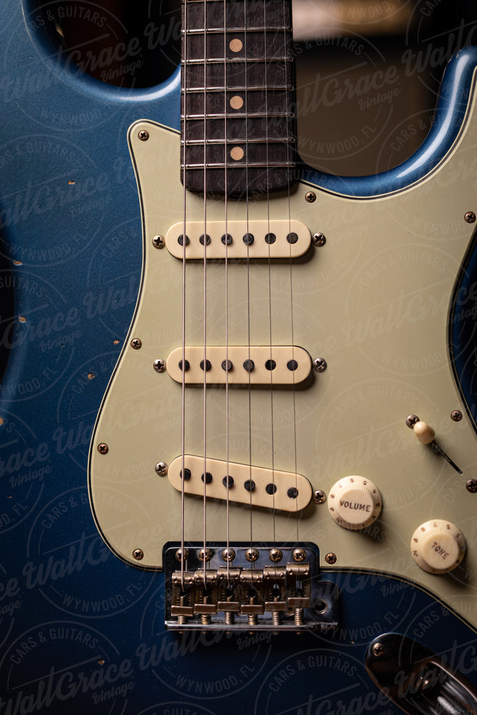 Fender Custom Shop Limited Edition 1963 Stratocaster Relic Aged Electric Guitar - Lake Placid Blue