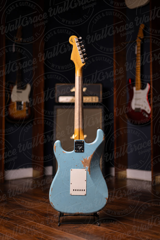 Fender Custom Shop Limited Edition ’56 Stratocaster Heavy Relic Electric Guitar - Aged Daphne Blue